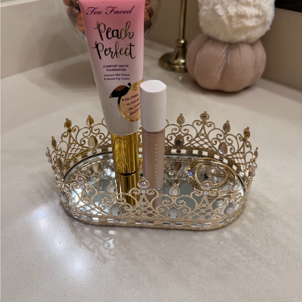 Bath & Body Works Gold Decorative Tray